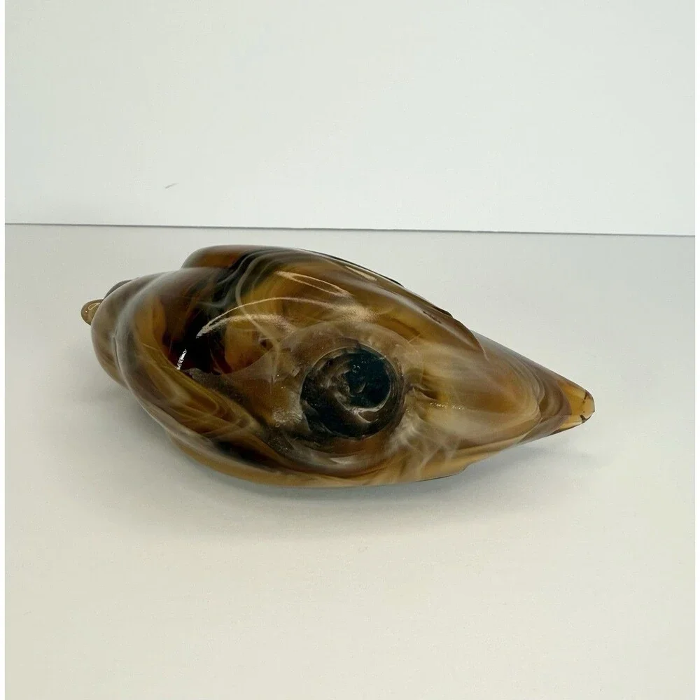 Imperial Glass Slag Duck Figurine Heisey Caramel Slag Wood / Mother Duck 4.5”x6”